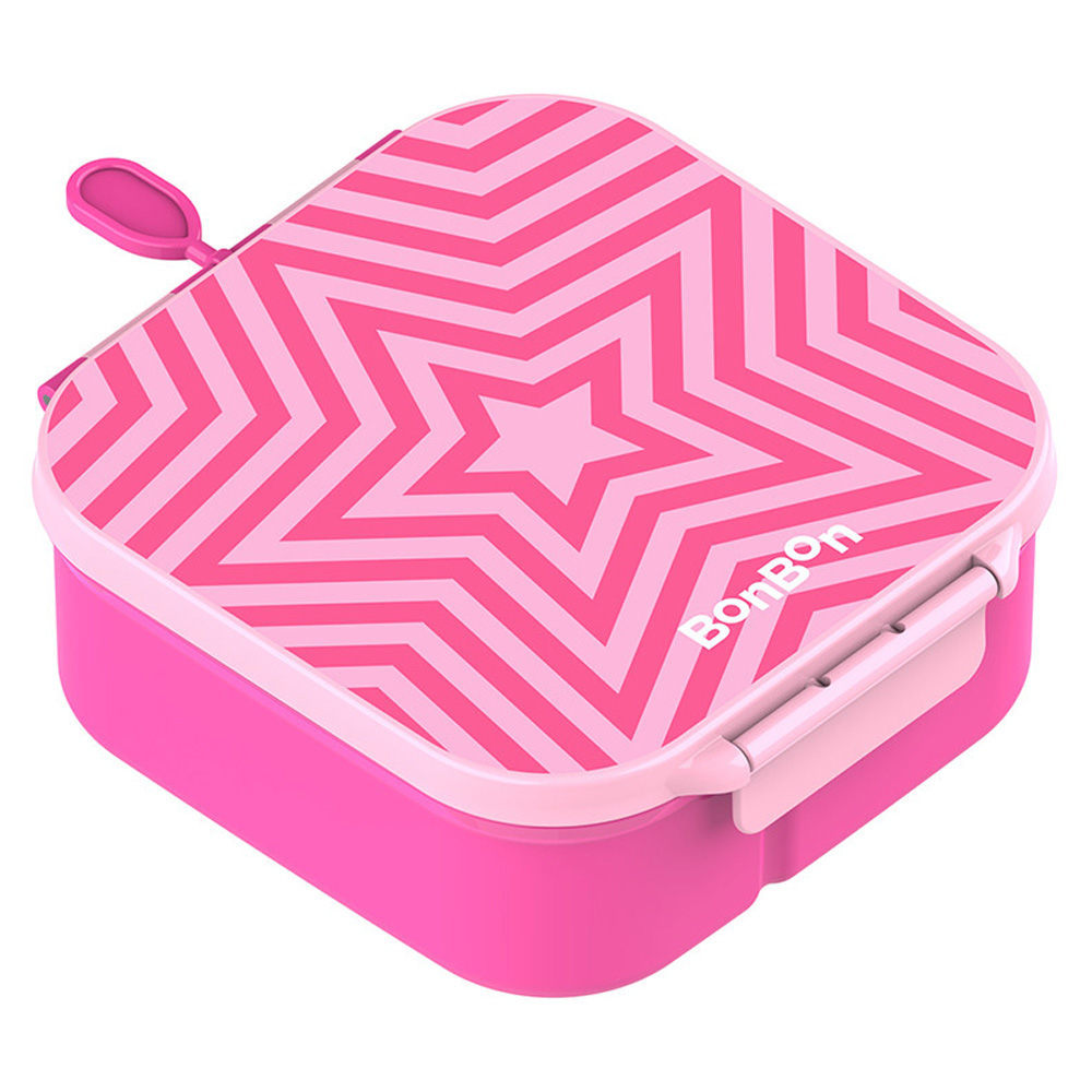 Bonbon - 3/4-Compartment Star Lunch Box With Insulated Food Jar - Pink