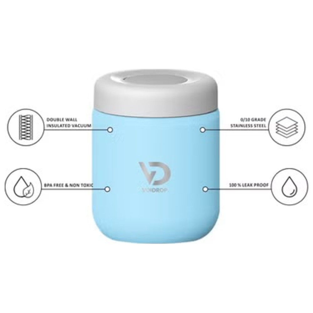 Voidrop - Insulated Thermos Food Jar - Sky Blue - 500 ml