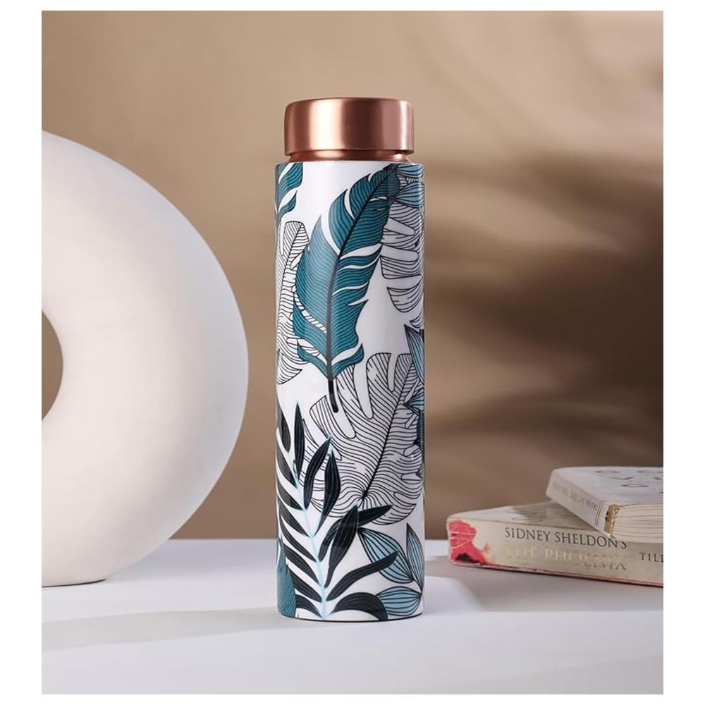 Voidrop Pure Copper Leaf Design Water Bottle - 750 ml