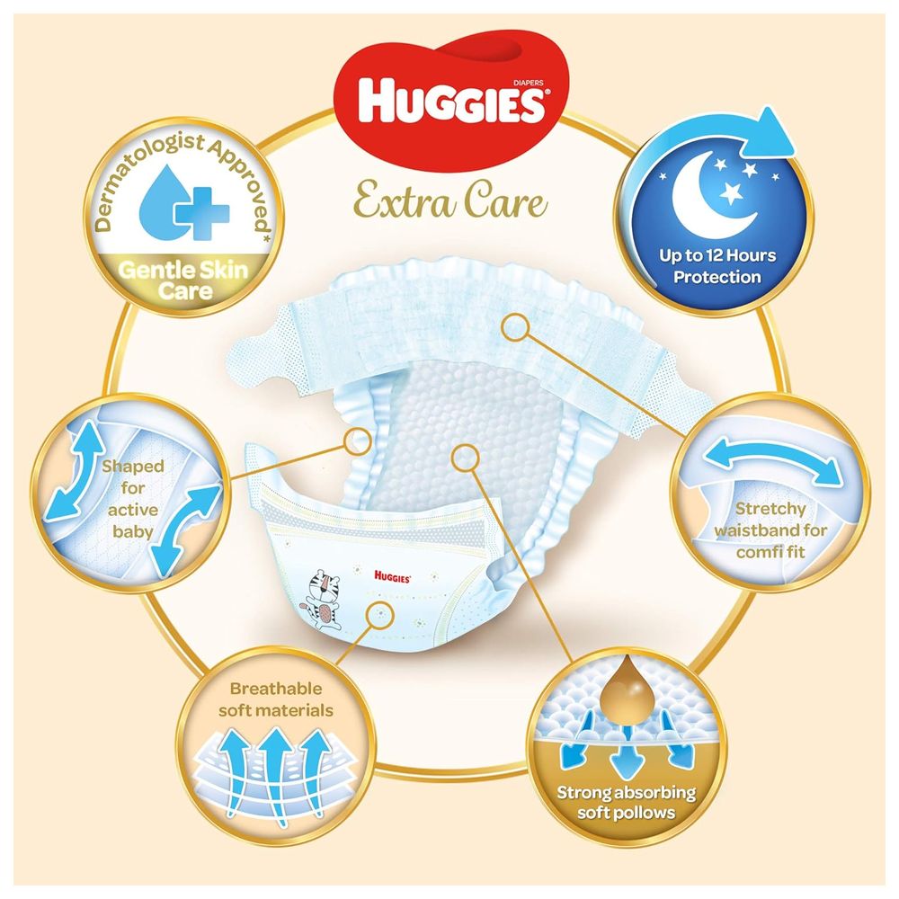 Huggies - Extra Care Diapers - Jumbo Box - Size 6 - 15+ kg - 56 Count