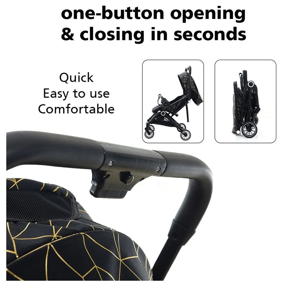 Dreeba - Baby Stroller With Foam Wheels - Grey/Black