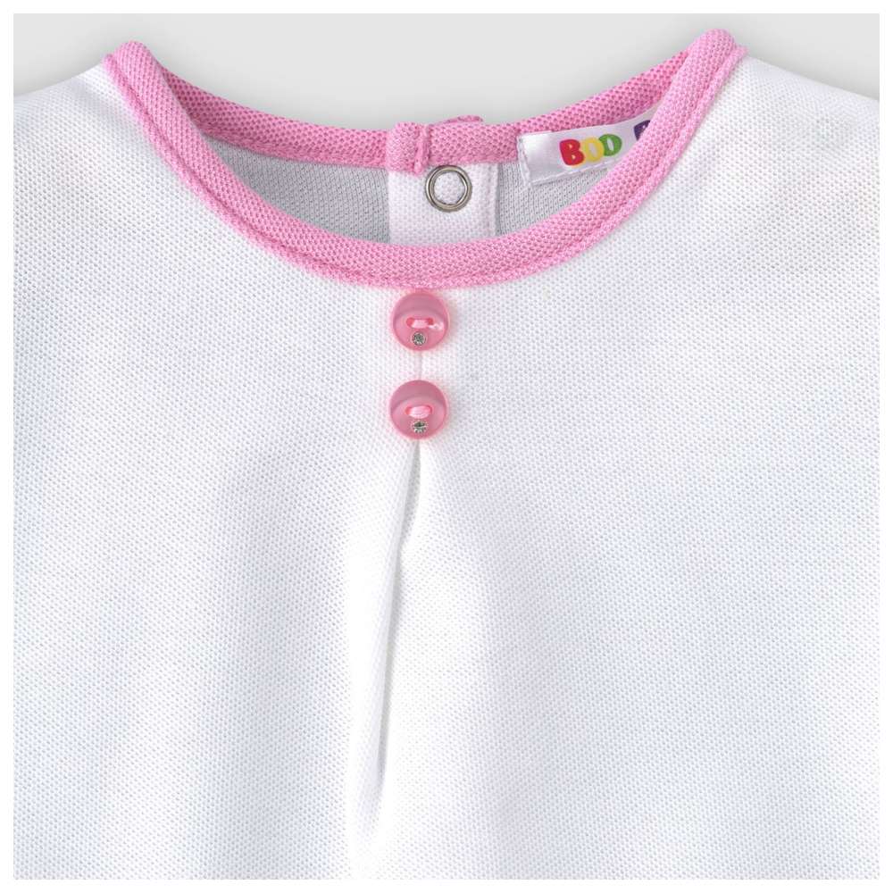 Boo Boo T-shirt & Bloomer - Pink/White - 2 Pcs