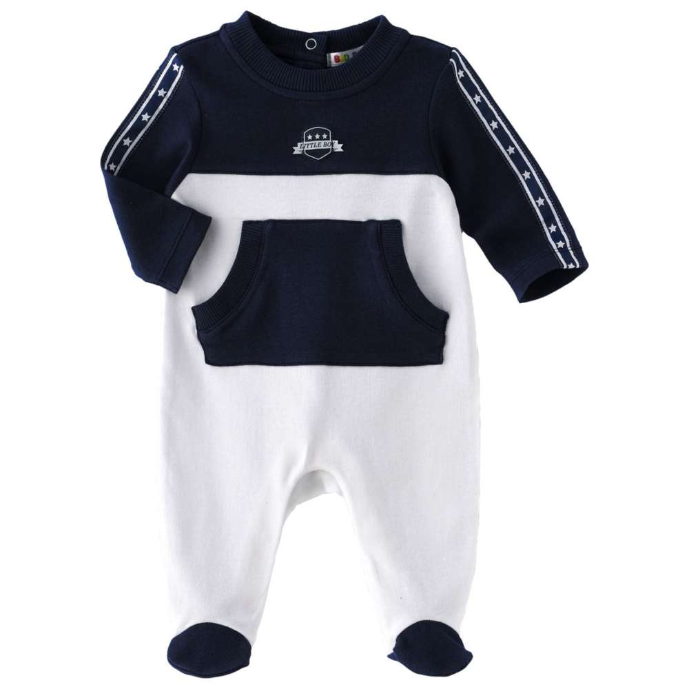 Boo Boo Footed Jumpsuit - Black/White