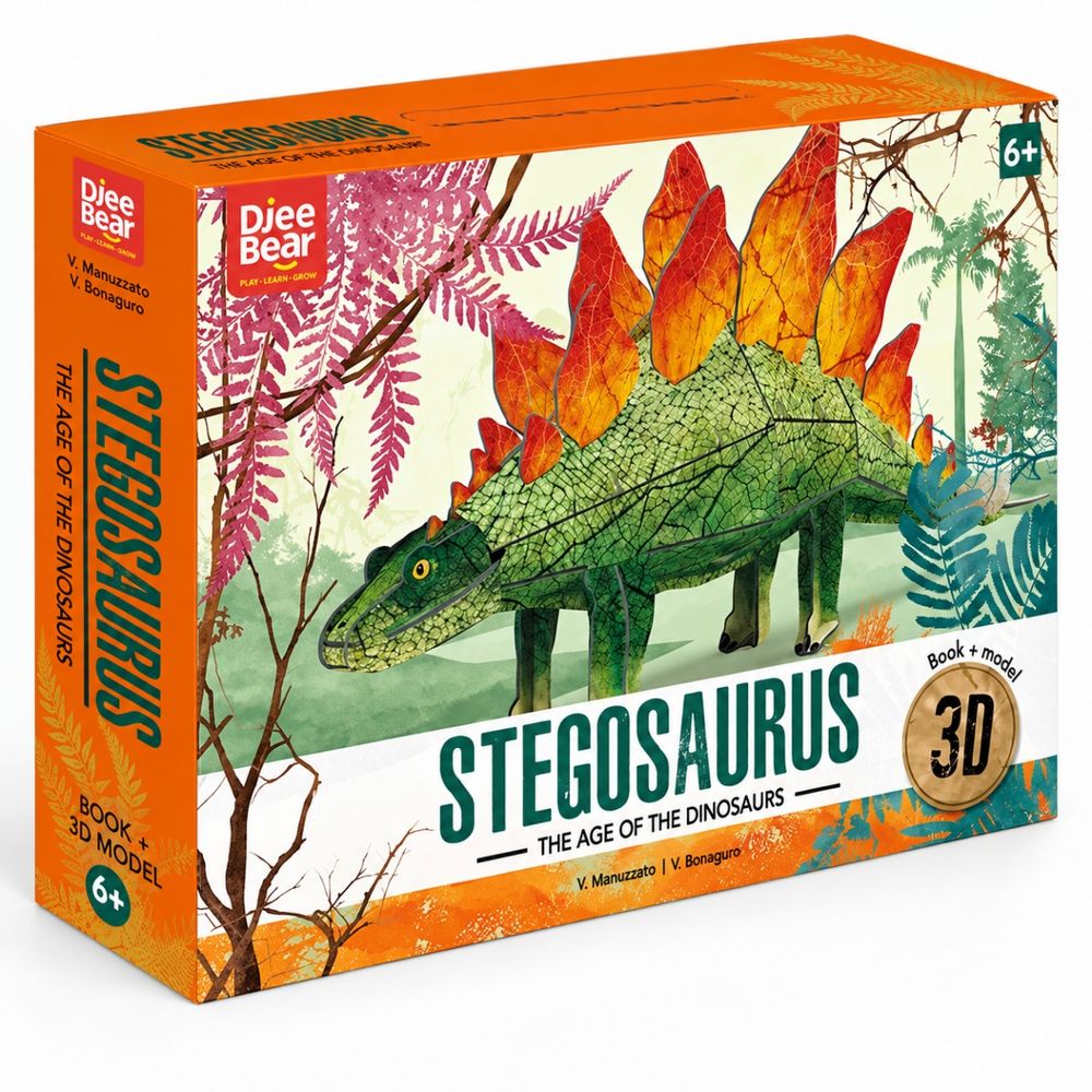 Hibobi - 3D Stereoscopic Puzzle - Stegosaurus - 46 Pc 
Set