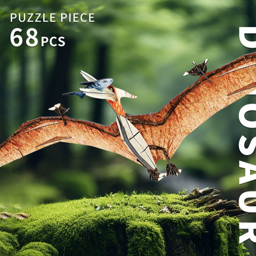 Hibobi - 3D Stereoscopic Puzzle - Pterosaur - 68 Pc Set