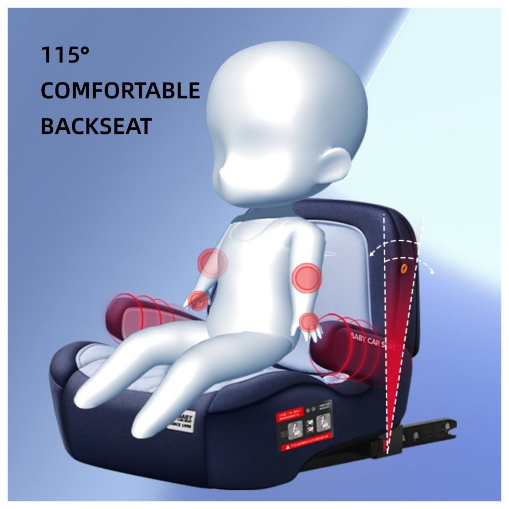 Hibobi - Kids Adjustable Booster Car Seat - Black