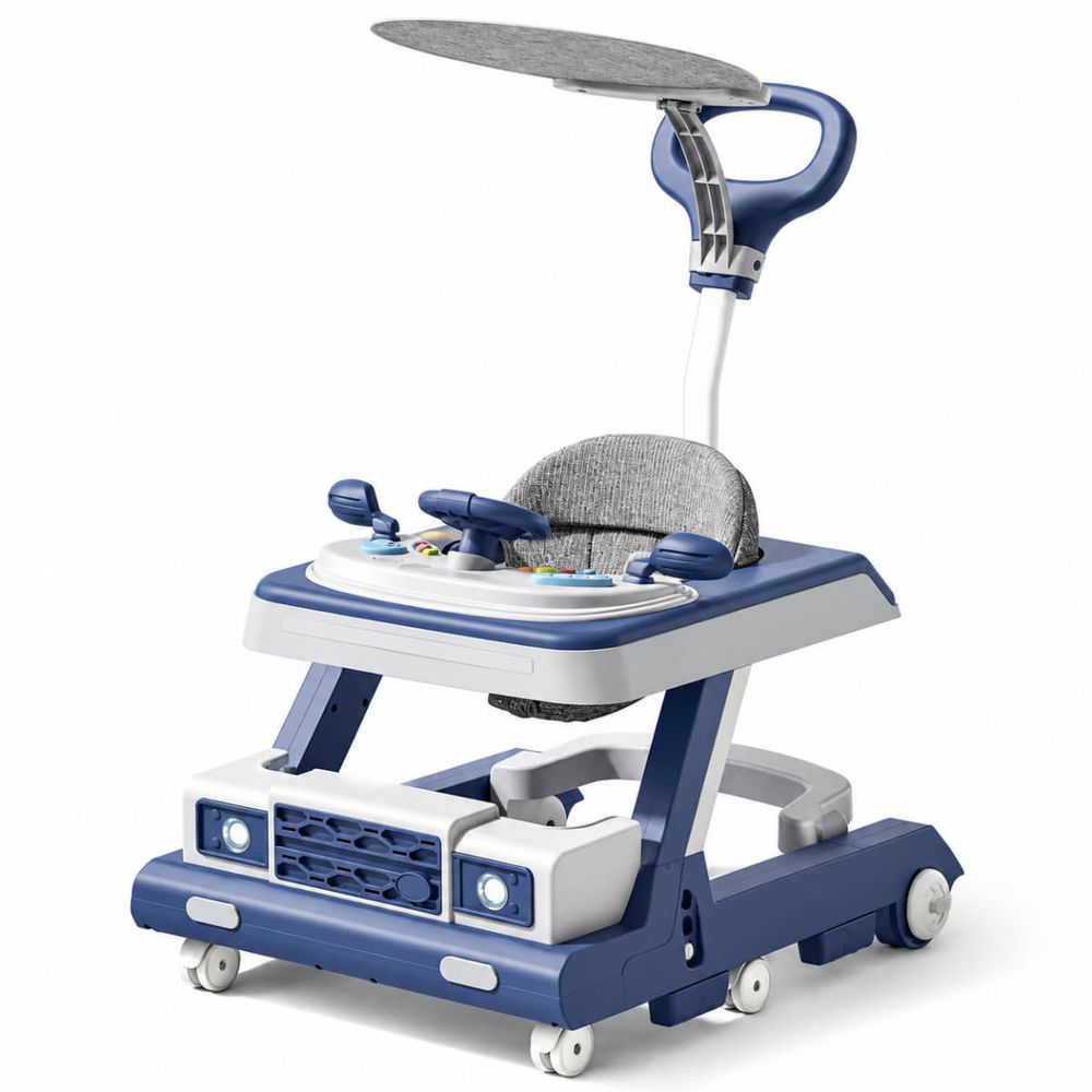 Hibobi - Multifunctional Adjustable Baby Walker - Blue/White