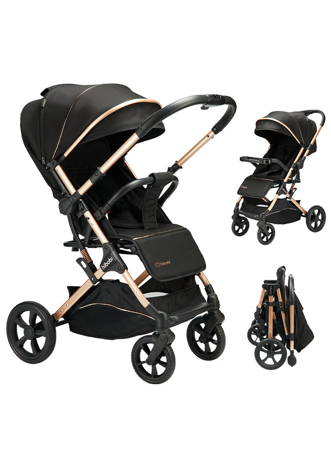Hibobi - Reversible Baby Stroller - Black