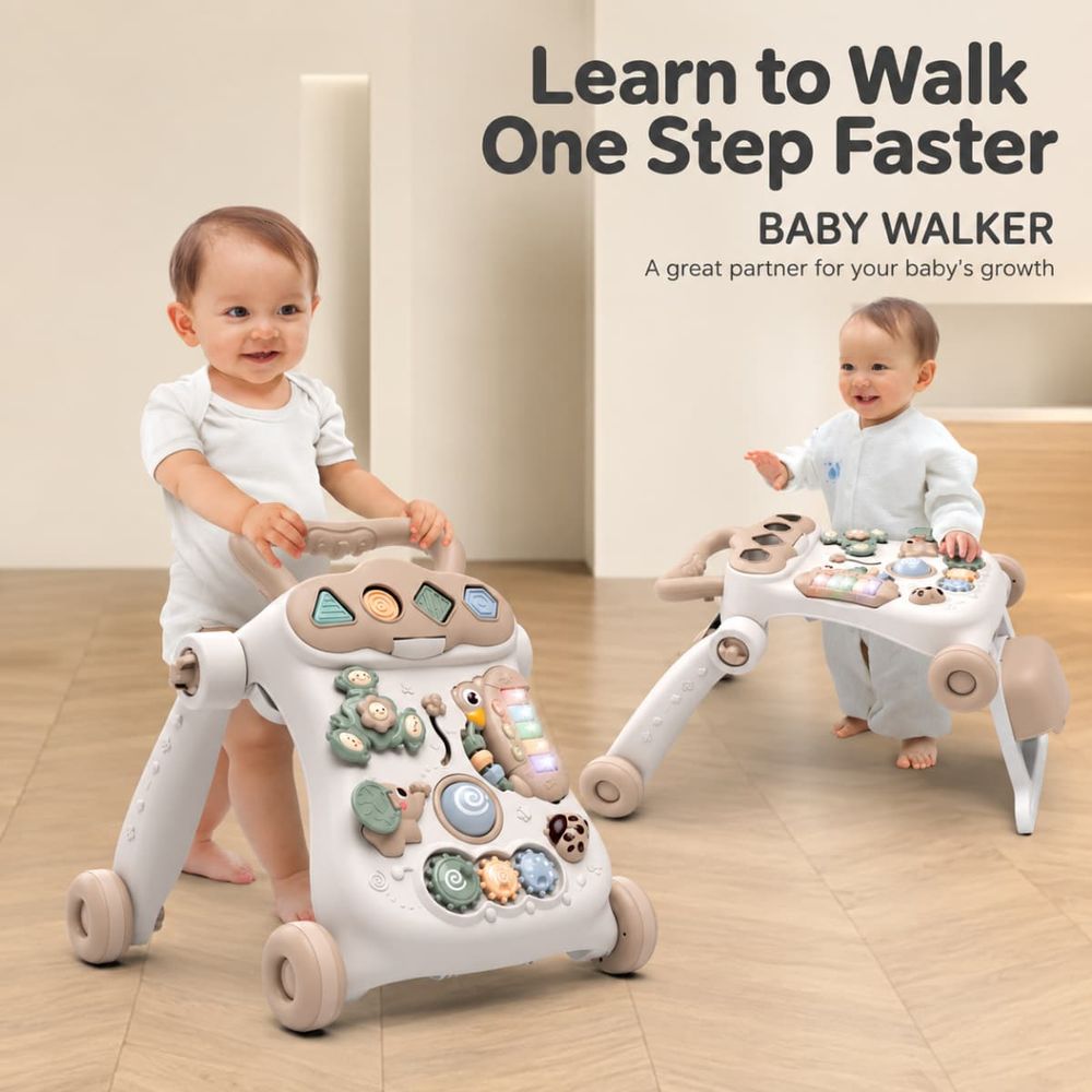 Hibobi - 2-in-1 Baby Push Walker - Khaki