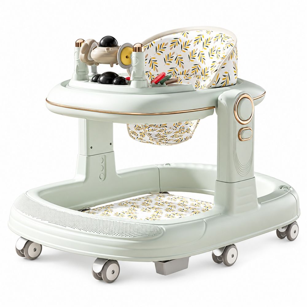 Hibobi - Adjustable Height Baby Walker With Detachable Activity Tray