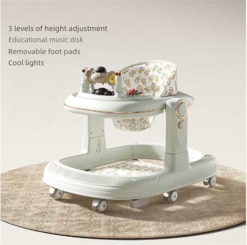 Hibobi - Adjustable Height Baby Walker With Detachable Activity Tray