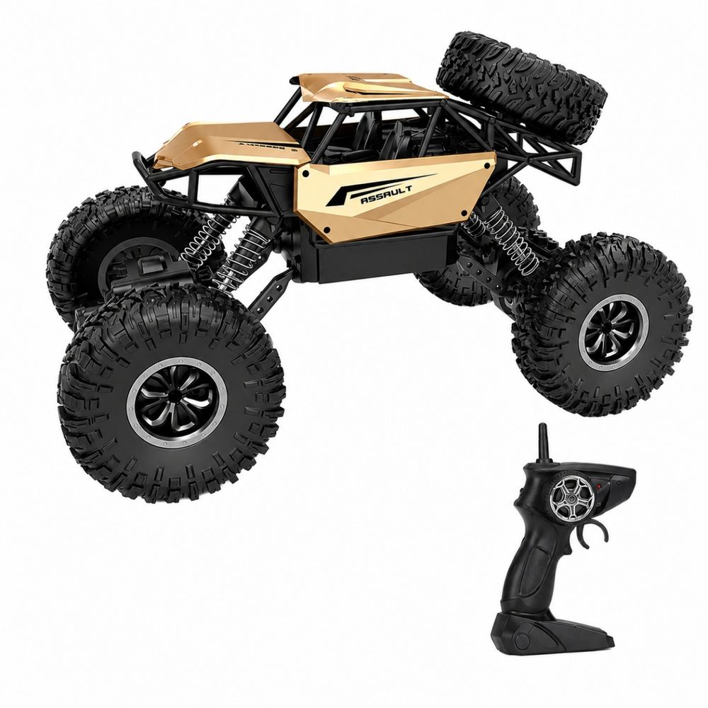 Hibobi - 4WD Remote Control Off-Road Car - Black/Gold