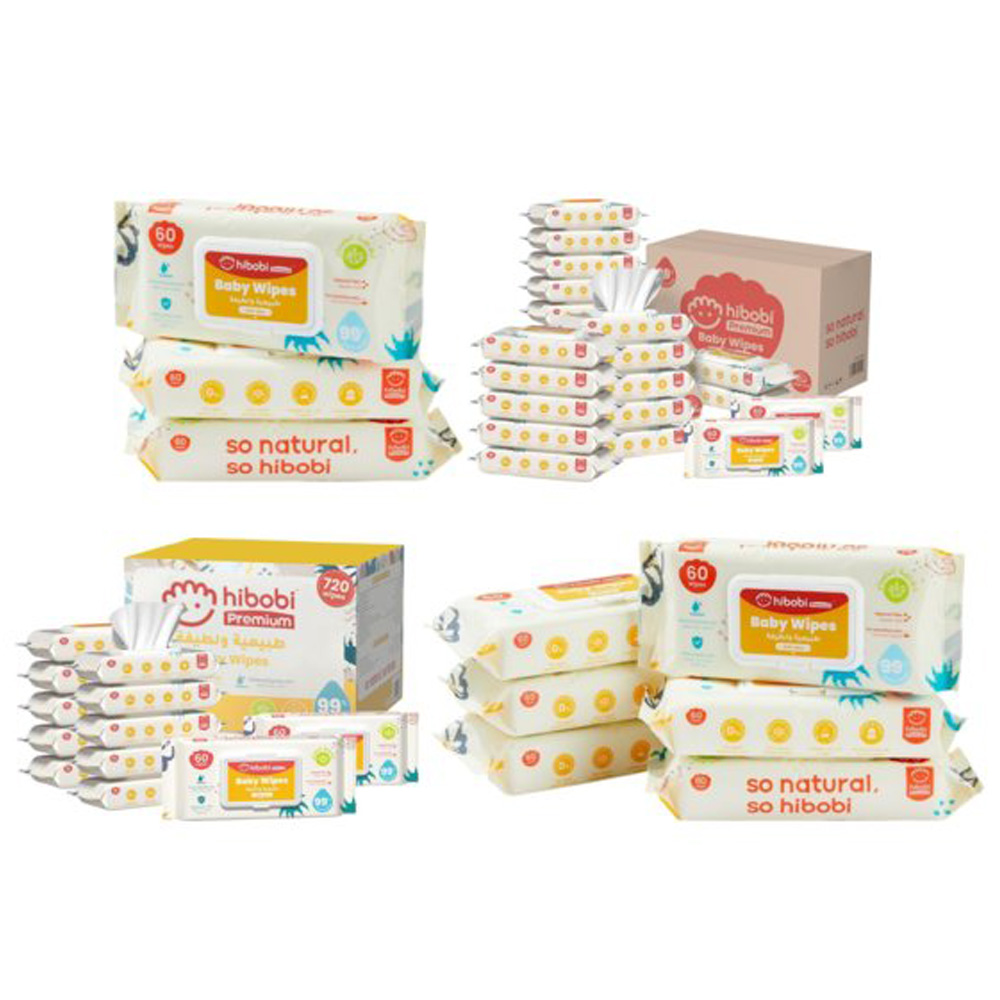 Hibobi - 99% Water Baby Wipes With Aloe Vera Extract