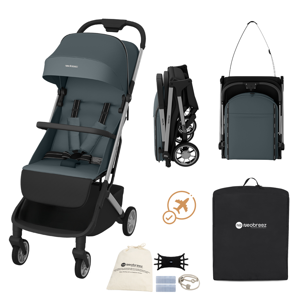 Neobreez - Neolite Compact Cabin Stroller Travel Stroller - Grey