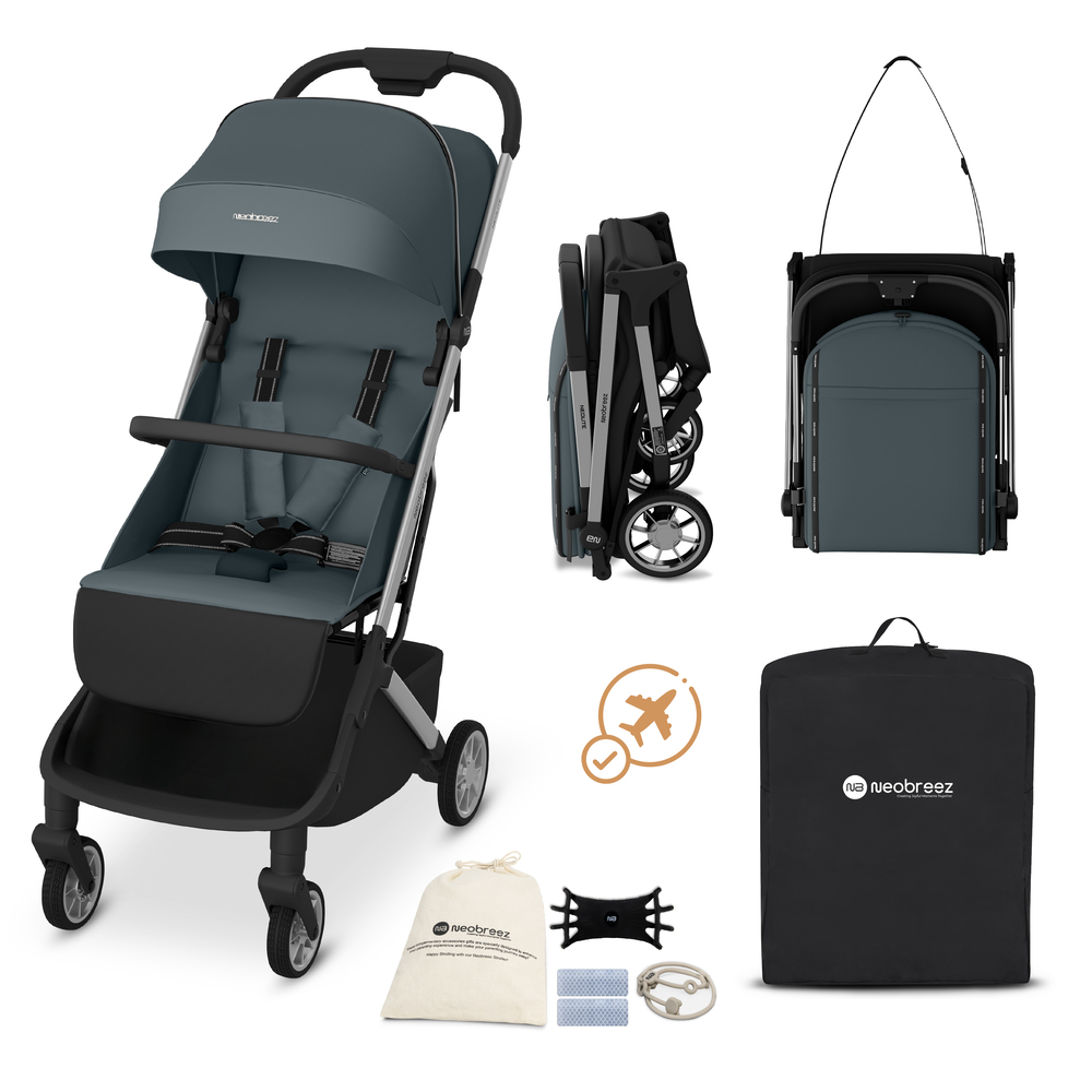 Neobreez - Neolite Compact Cabin Stroller Travel Stroller - Grey