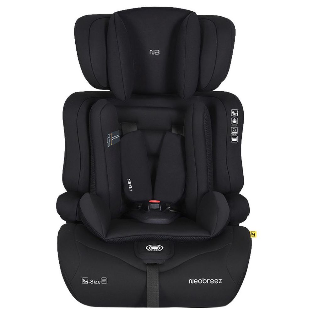 Neobreez i-ELEK 3-in-1 Toddler Car Seat, i-Size, 9m-12Y - Black