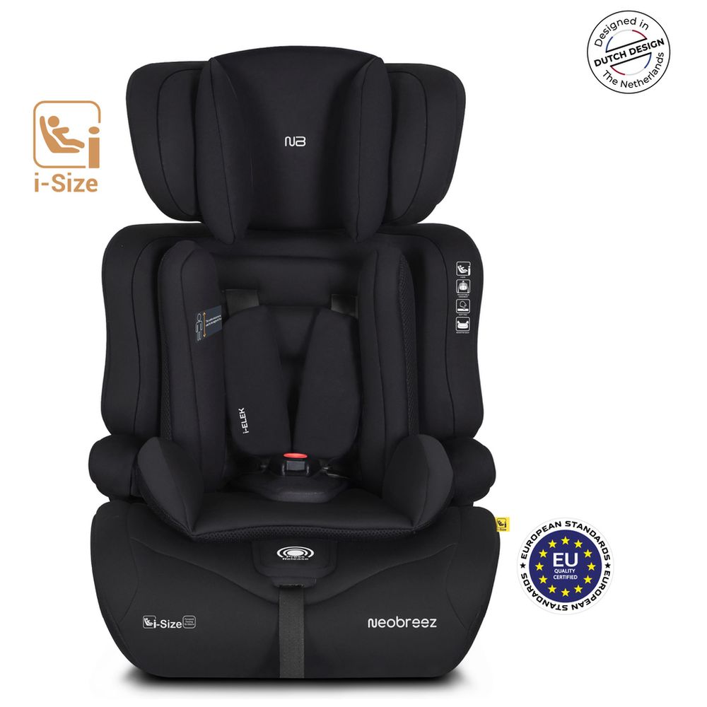 Neobreez i-ELEK 3-in-1 Toddler Car Seat, i-Size, 9m-12Y - Black