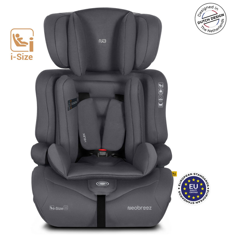 Neobreez i-ELEK 3-in-1 Toddler Car Seat, i-Size, 9m-12Y - Grey