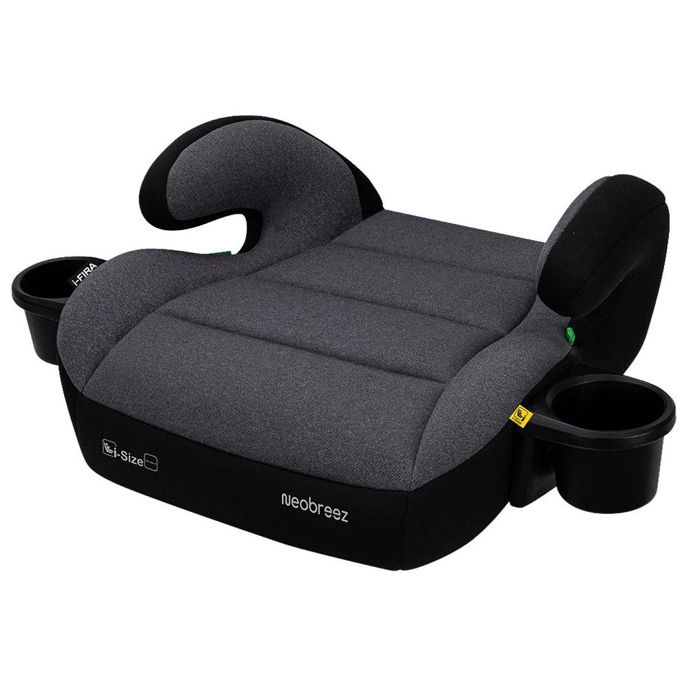 Neobreez - i-FIRA i-Size Kids Booster Car Seat Group 2/3 With 2 Cup Holders - Grey-Black