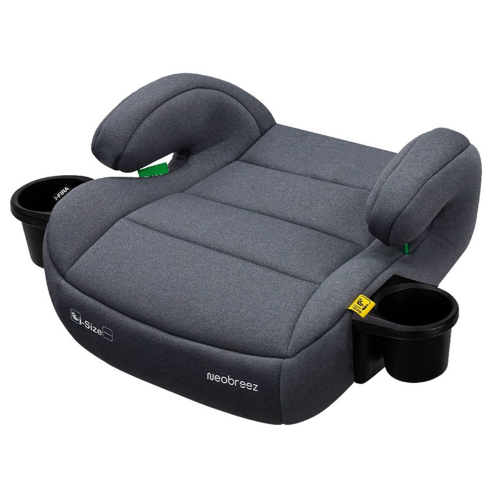 Neobreez - i-FIRA i-Size Kids Booster Car Seat Group 2/3 With 2 Cup Holders - Grey