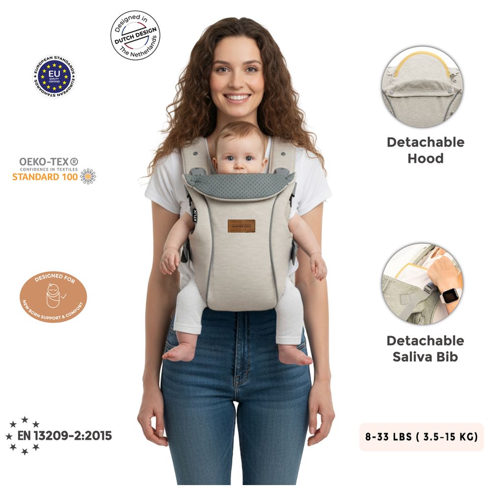 Neobreez Atlix 3-In-1 Convertible Baby Carrier, Newborn-Toddler - Beige