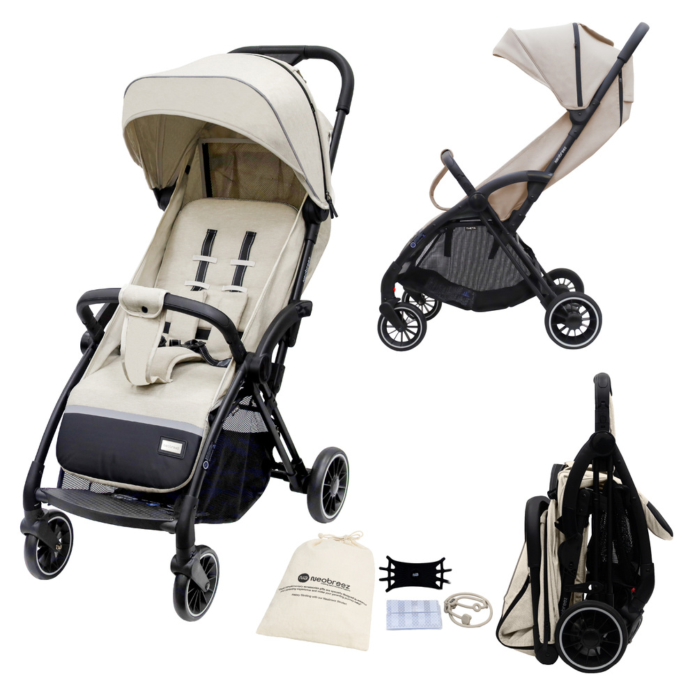 Neobreez - Theta Auto Fold Compact Lightweight Travel Stroller - Beige