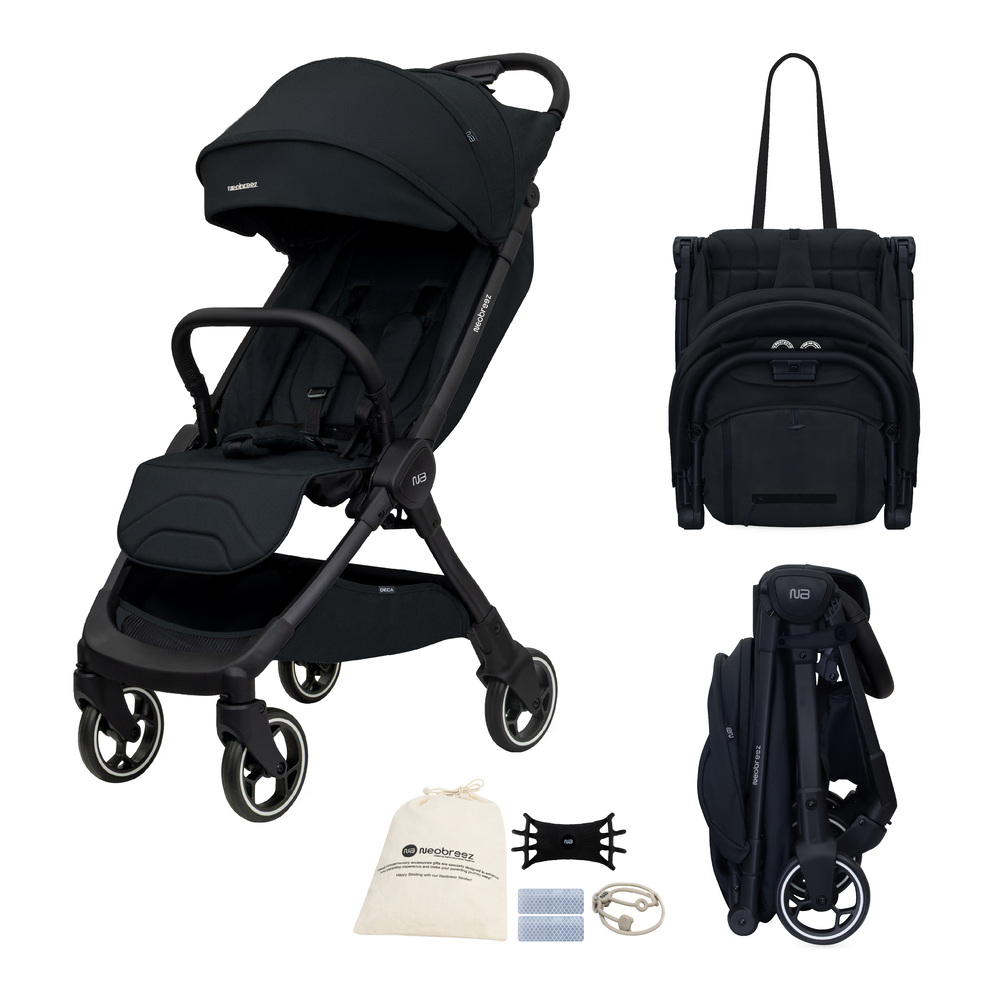 Neobreez - Deca Compact Cabin Stroller Travel Stroller - Black