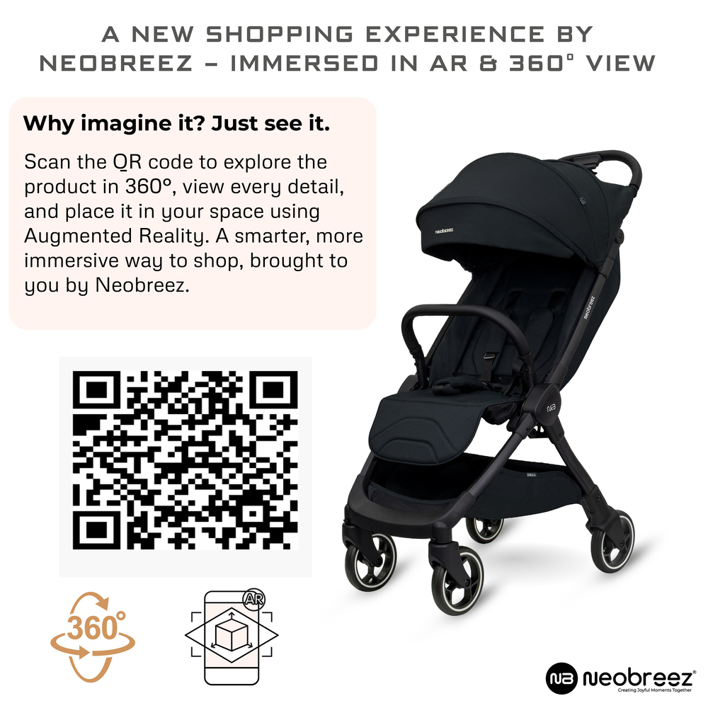 Neobreez - Deca Compact Cabin Stroller Travel Stroller - Black