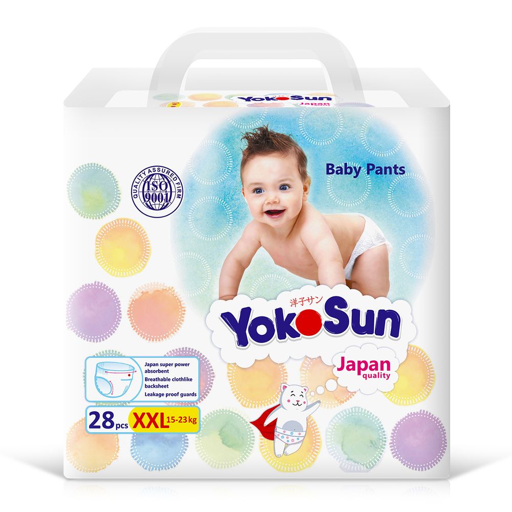 يوكوسون - حفاضات أطفال - مقاس 6 XXL - وزن 15-23 كجم - 28 قطعة