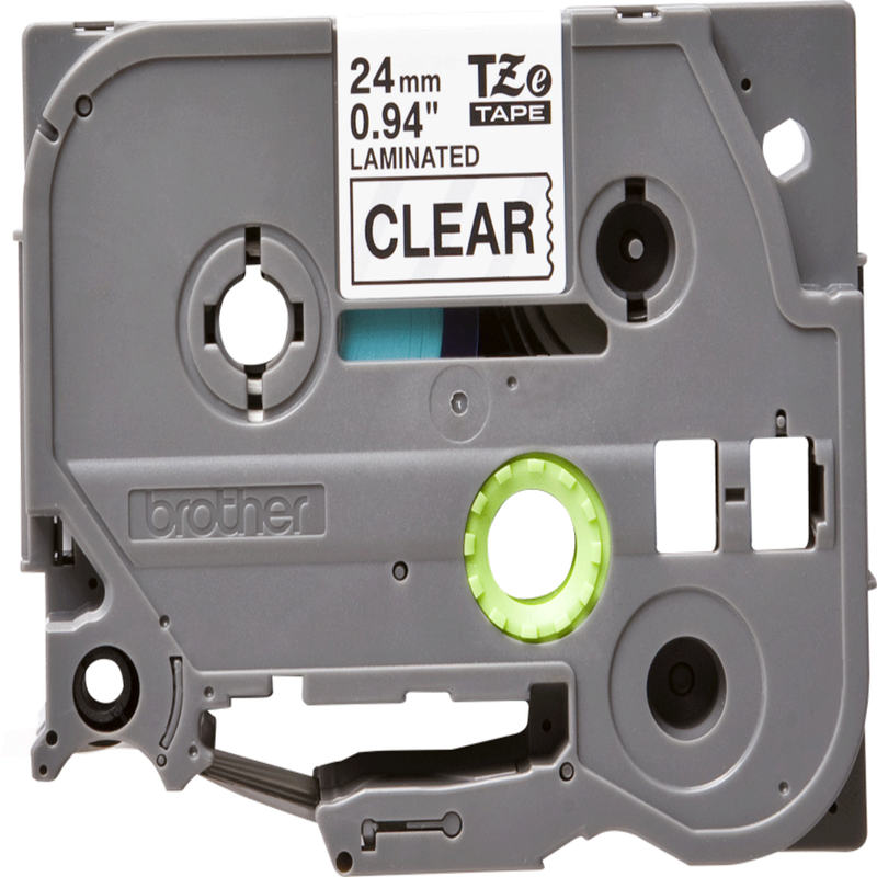 Brother TZE-151 Black On Clear Label Tape - 24 mm