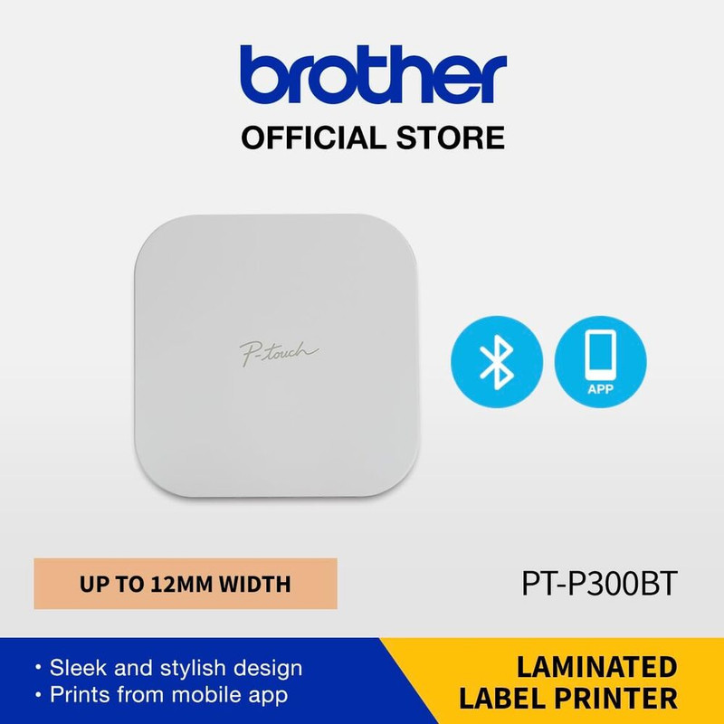 Brother - PT-P300BT Label Printer - White