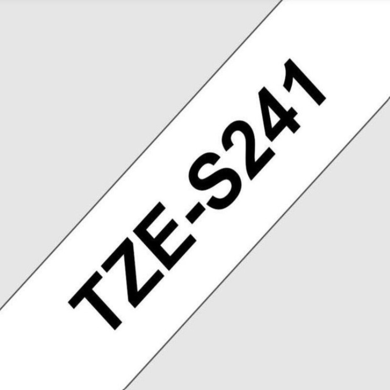 Brother - TZe-S241 Labeling Tape 18mm - Black on White