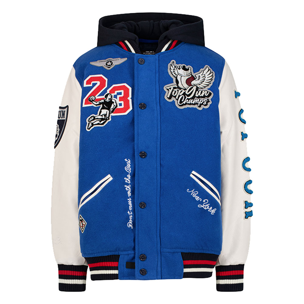 Top Gun Kids the Flying Legend Varsity Jacket - Blue