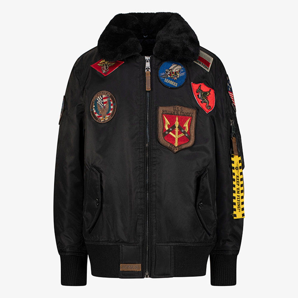 Top Gun Kids B-15 Bomber Jacket - Black