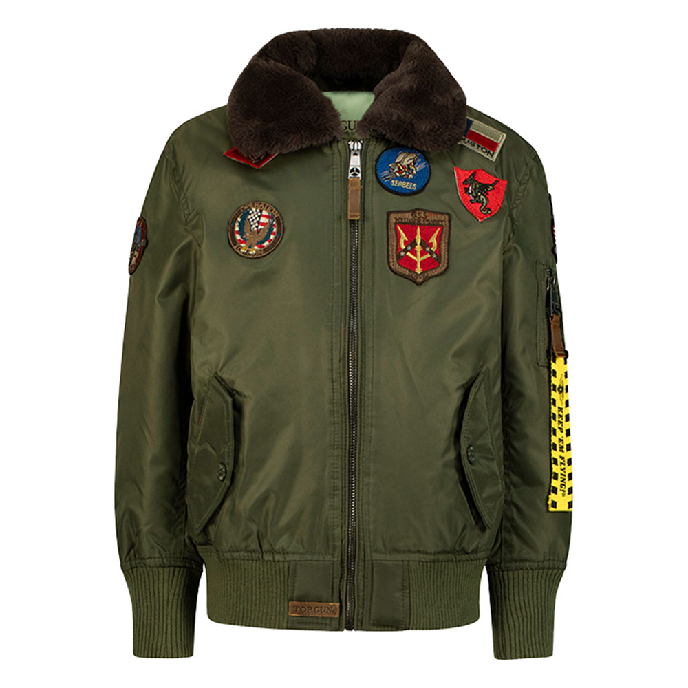 Top Gun Kids B-15 Bomber Jacket - Olive