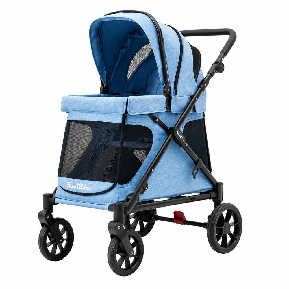 Familidoo - Q1 2.0 Wagon Stroller - Denim Blue