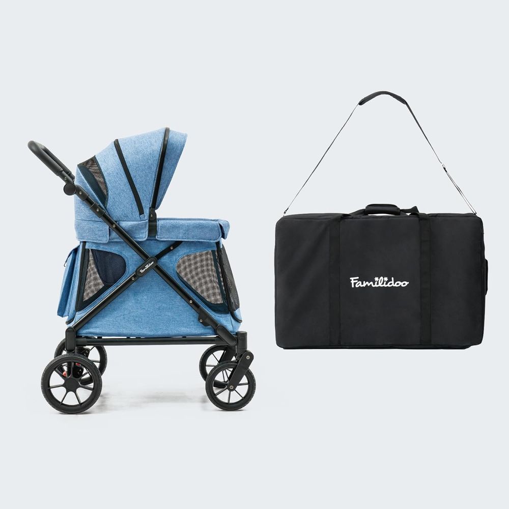 Familidoo - Q1 2.0 Wagon Stroller - Denim Blue
