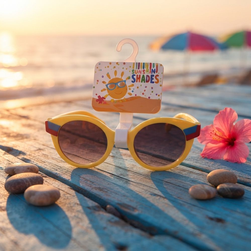 Smiles In Shades - Kids Cat Eye Sunglasses - Yellow