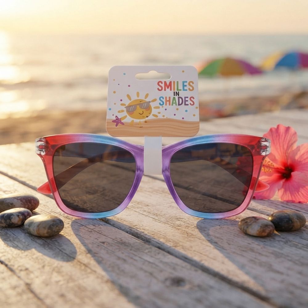 Smiles In Shades - Girl's Cat-Eye Sunglasses - Multicolor