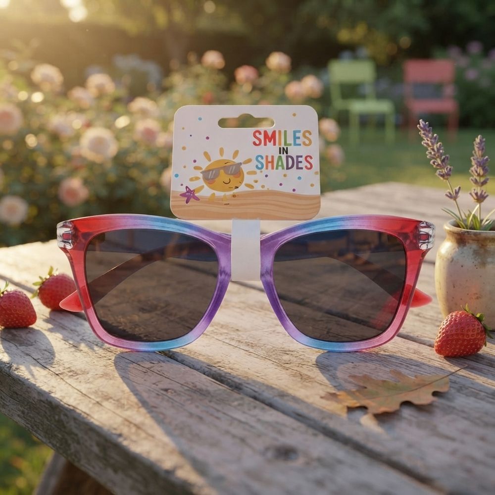 Smiles In Shades - Girl's Cat-Eye Sunglasses - Multicolor