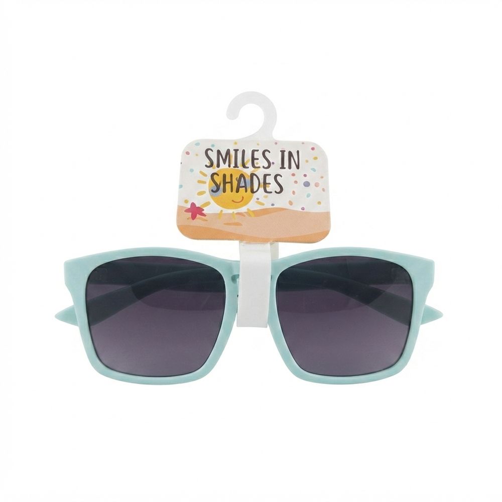 Smiles In Shades - Kids Square Sunglasses - Sky Blue