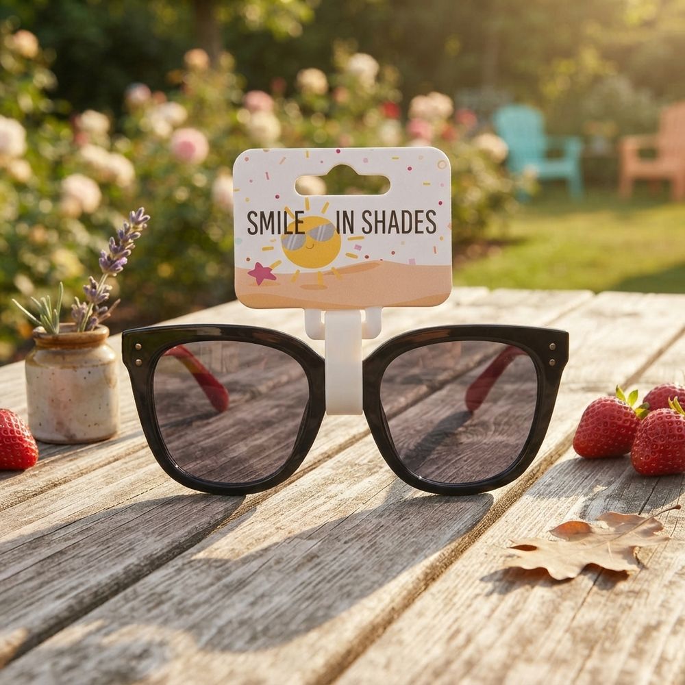 Smiles In Shades - Kids Cat-Eye Sunglasses - Black