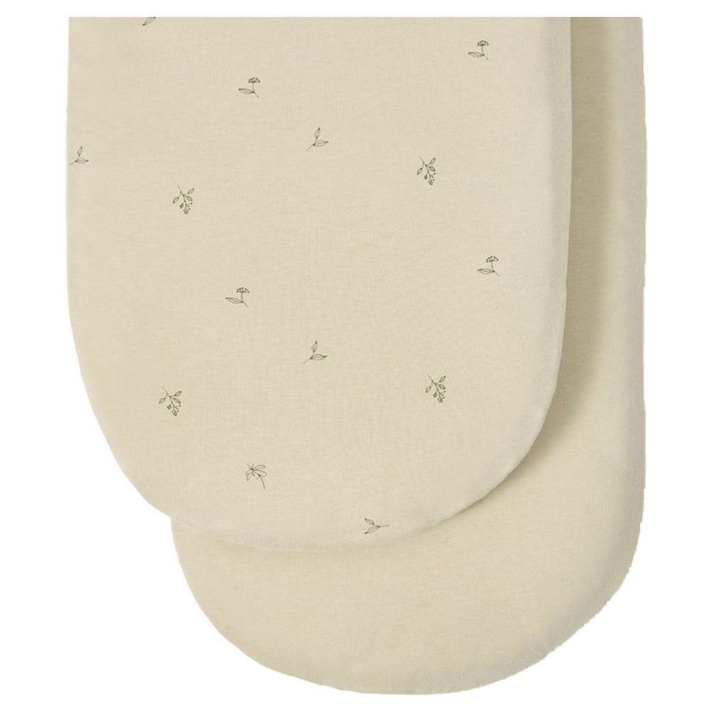 The Little Green Sheep - Cotton Sheets For Moses/Pram - Floral - Pack of 2