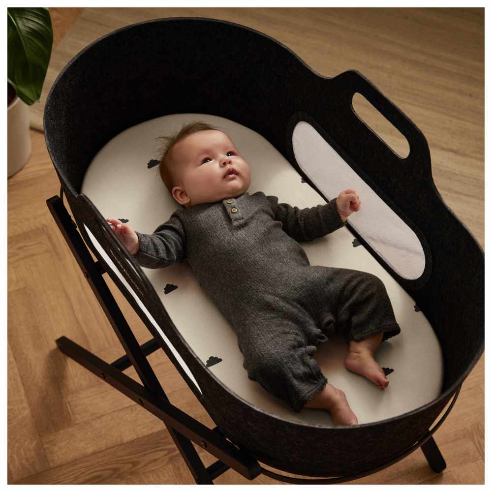 Snuz Moses & Carrycot Fitted Sheets - Sand/Cloud - Pack of 2
