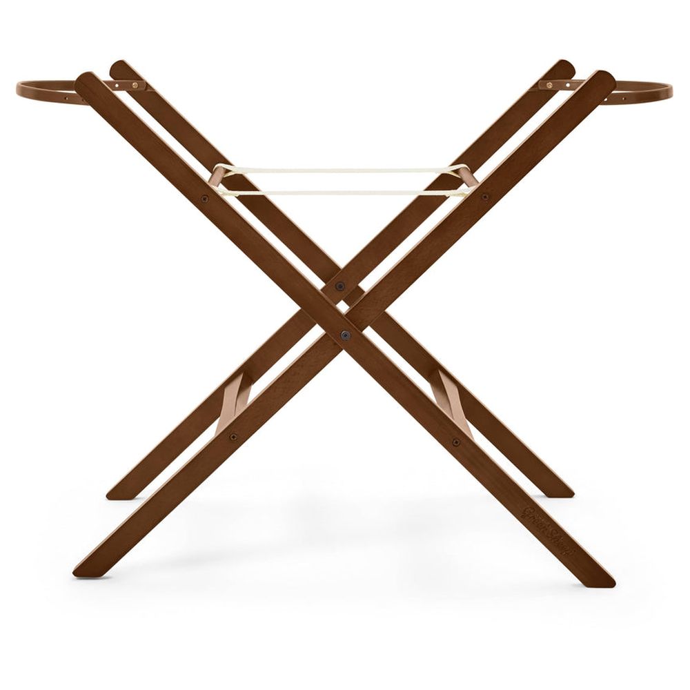 The Little Green Sheep - Natural Wheat Knit Moses Basket, Mattress & Rocking Stand