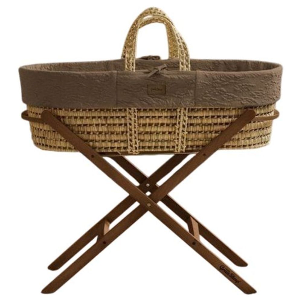 The Little Green Sheep - Furrow Moses Basket, Mattress & Static Stand