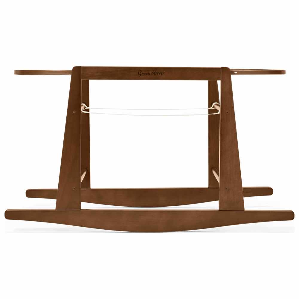 The Little Green Sheep - Moses Basket & Rocking Stand Set - Wheat Truffle
