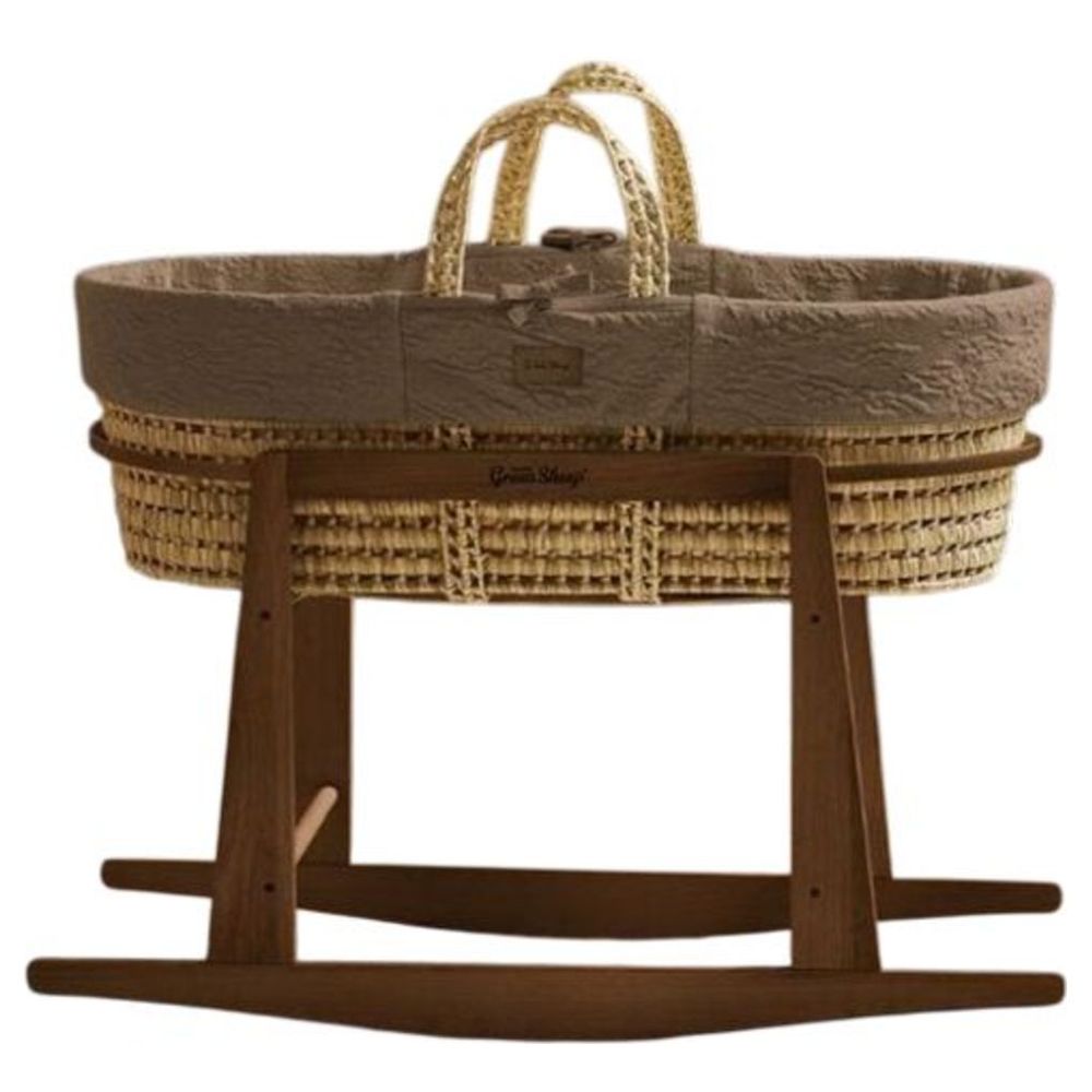 The Little Green Sheep - Furrow Moses Basket, Mattress & Rocking Stand
