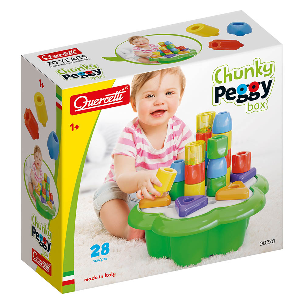Quercetti - Chunky Peggy Box - 28 Pcs