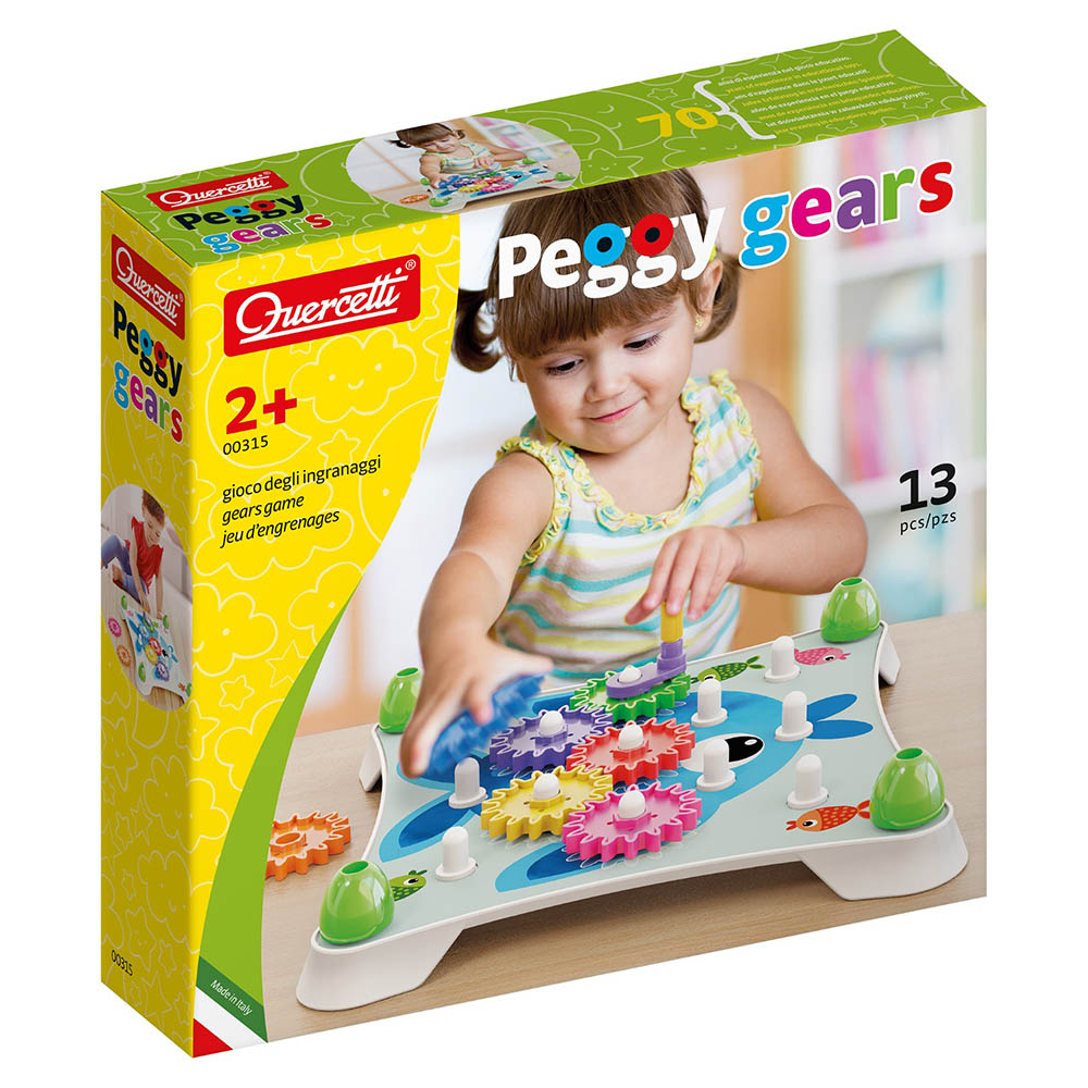 Quercetti - Peggy Gears Building Set - 13 Pcs